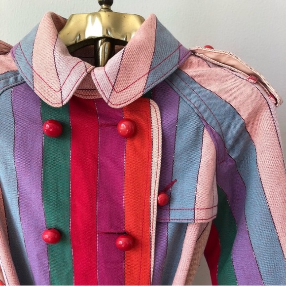 Rainbow trench coat. - Picture 2 of 3